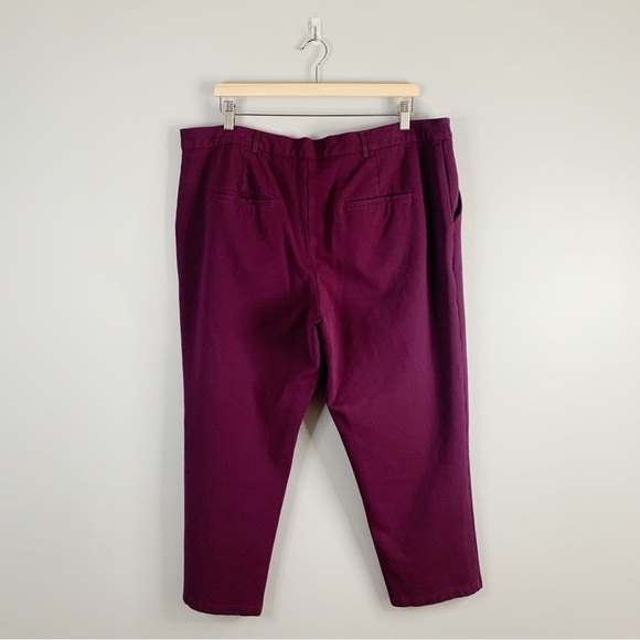 Universal  Standard Womens Cigarette Pants Purple Rayon Trouser Ankle M 18 20 - Picture 2 of 14
